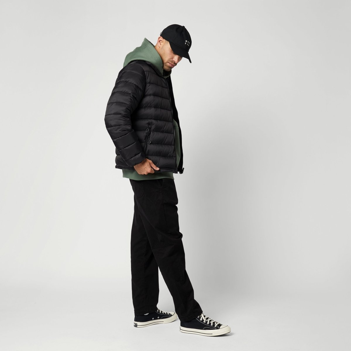 Mystic - Quilted Midlayer Jacket - Black - L - GearFreak