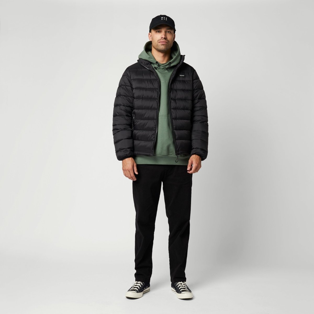 Mystic - Quilted Midlayer Jacket - Black - L - GearFreak