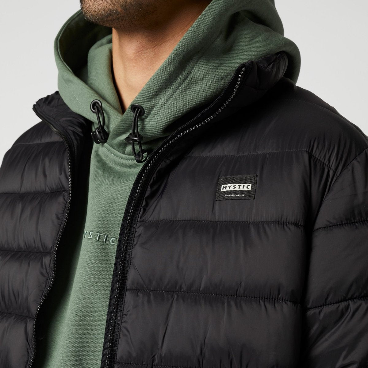Mystic - Quilted Midlayer Jacket - Black - L - GearFreak