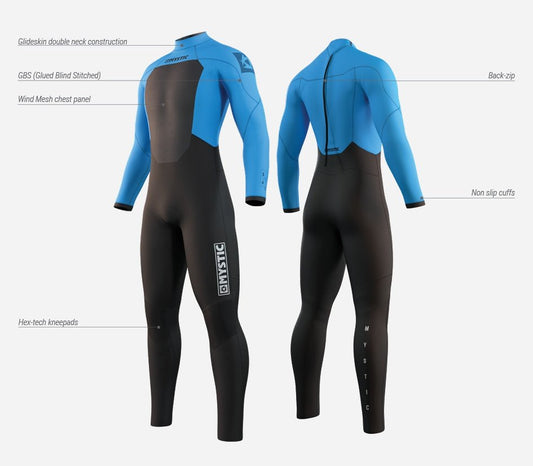 Mystic - Star Fullsuit 5/3mm Bzip Black - 46/XS - GearFreak
