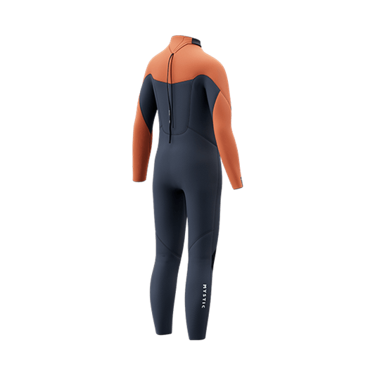Mystic - Star Fullsuit 5/4mm Bzip Kids - Navy /Orange - M - GearFreak