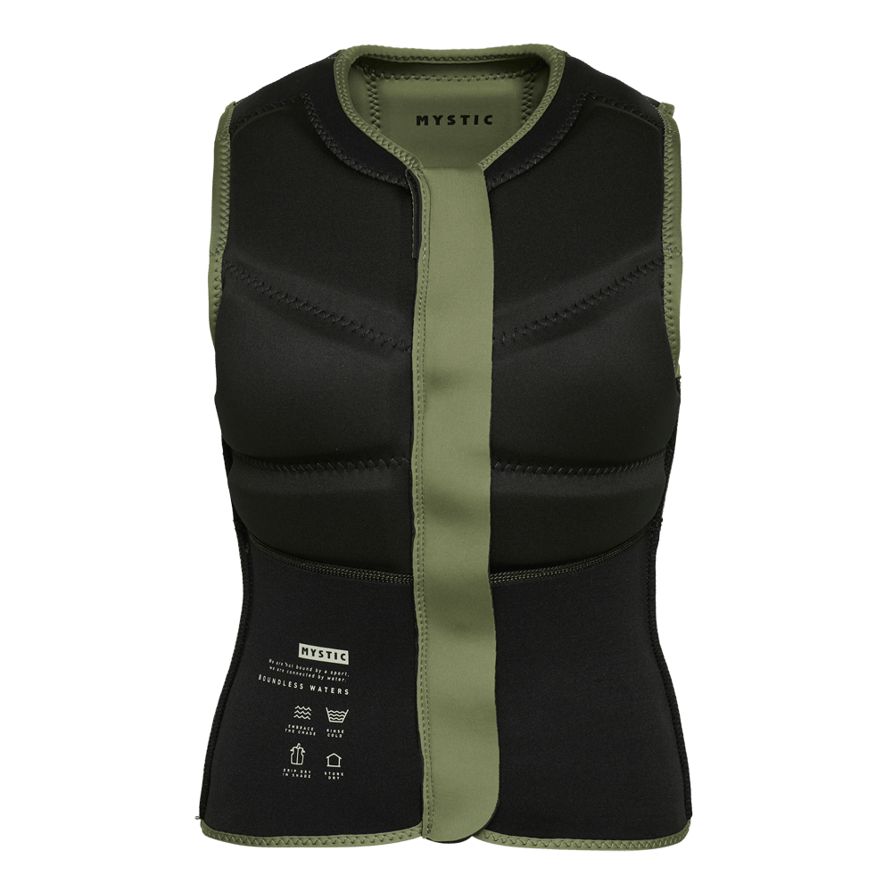 Mystic - Star Impact Vest Fzip Women - Olive Green - L - GearFreak