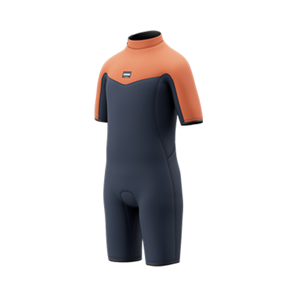 Mystic - Star Shorty 3/2mm Bzip FL Kids - Navy /Orange - M - GearFreak