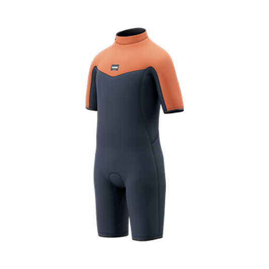 Mystic - Star Shorty 3/2mm Bzip FL Kids - Navy /Orange - M - GearFreak