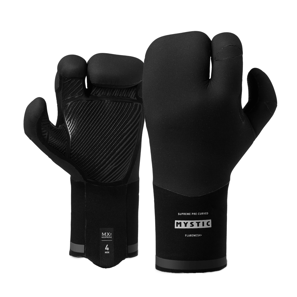 Mystic - Supreme Glove 4mm Lobster Precurved - Black - L - GearFreak