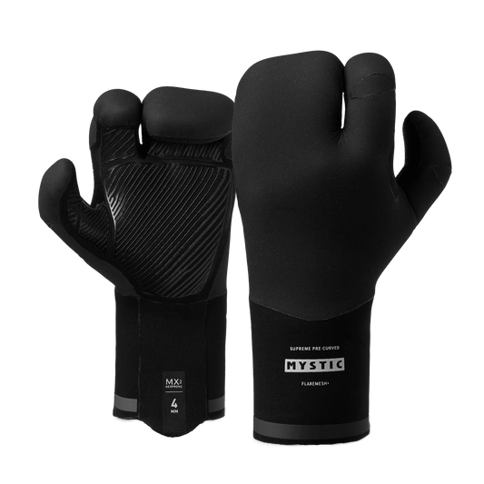 Mystic - Supreme Glove 4mm Lobster Precurved - Black - L - GearFreak