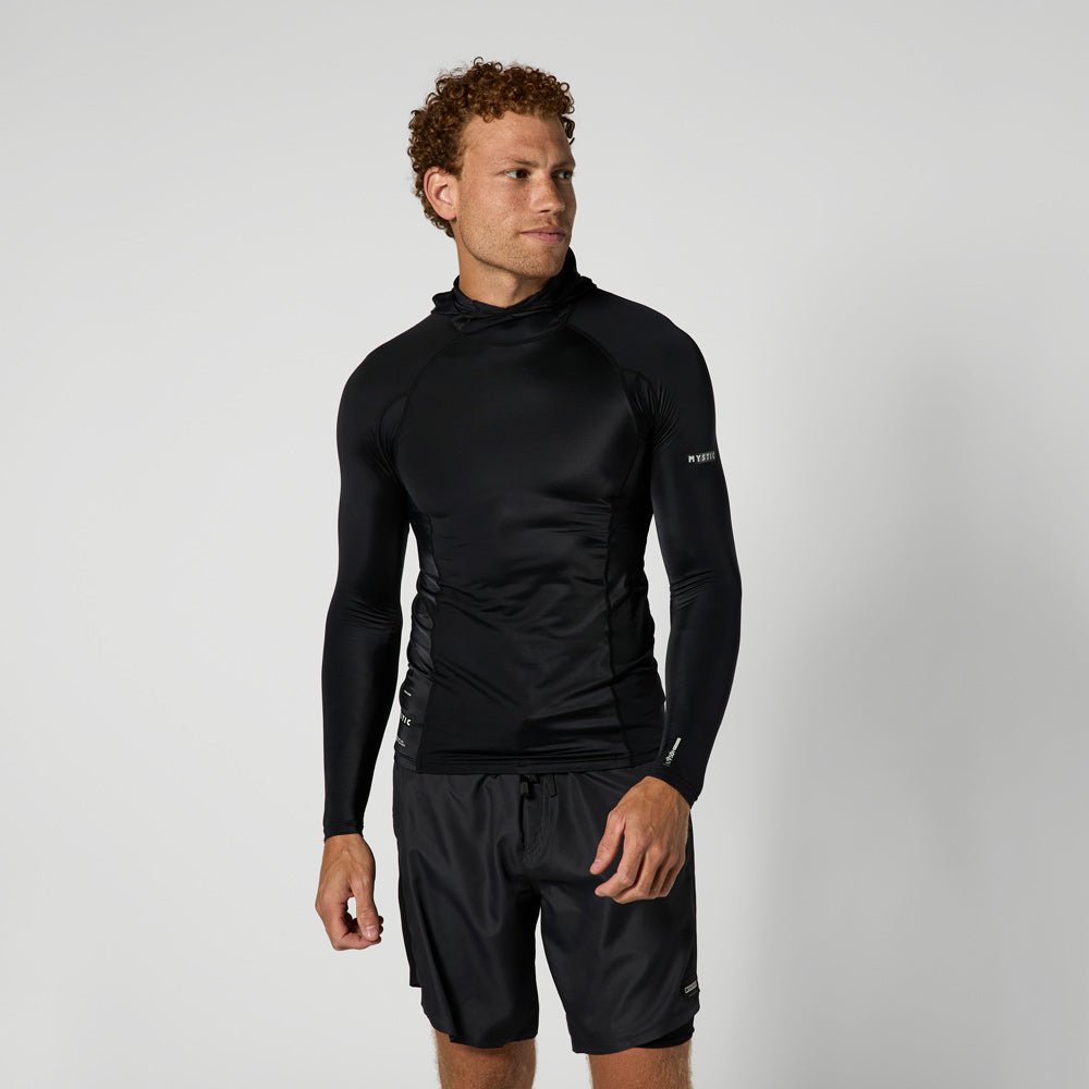 Mystic - Uncharted L/S Hooded Rashvest - Black - L - GearFreak