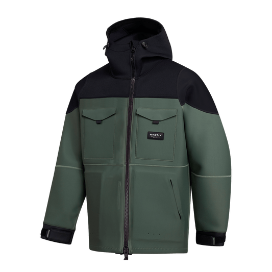 Mystic - Vortex Neoprene Jacket 3/2mm - Dark Olive - L - GearFreak