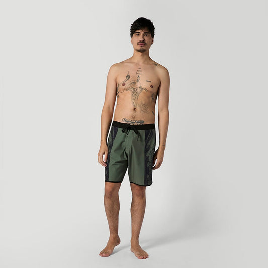 Mystic - Warped Boardshort - Olive Green - 28 - GearFreak