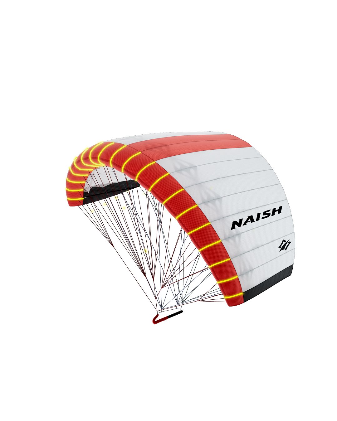 Naish Hatch V2: profile rods van Nitinol in de voorkant