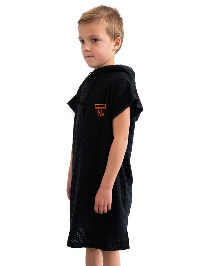 Never Try Never Know - NTNK Poncho Kids Black - GearFreak