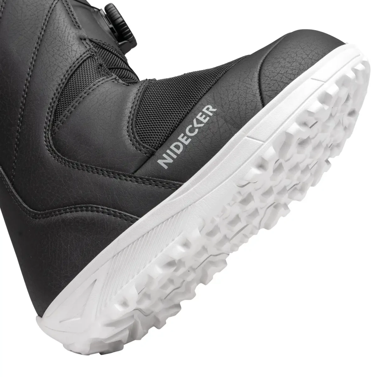 Nidecker Micron Black, close-up van de schoen