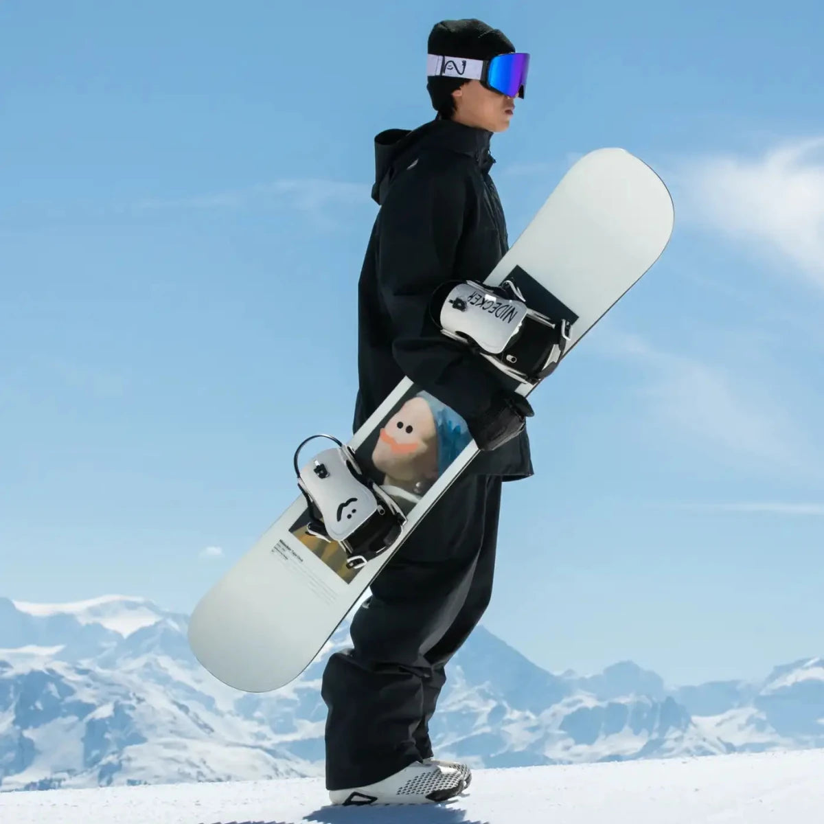Nidecker Orbit Ned, rider met snowboard onder de arm