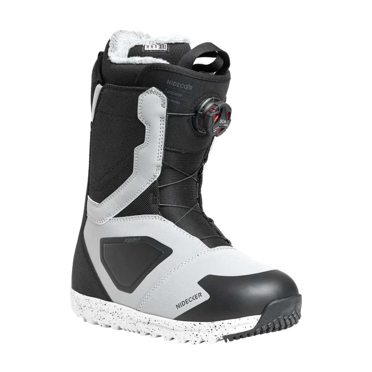 Nidecker Cascade dames Gray/Black, driekwart vooraanzicht