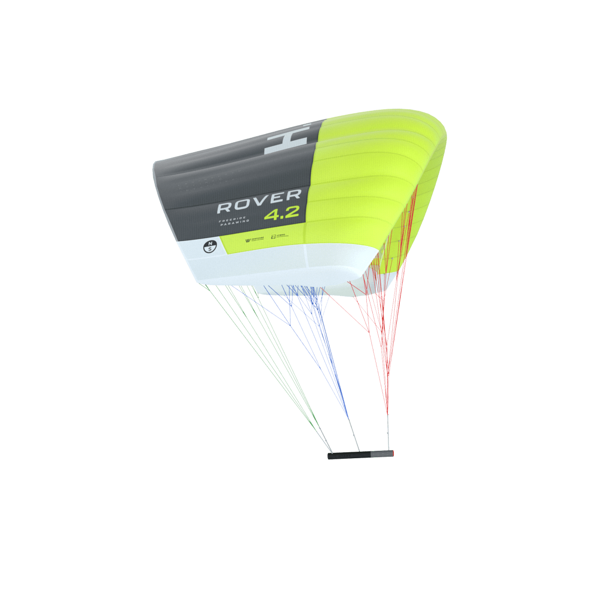 North Foil - Rover Parawing - Black / Lime - 2.4m - GearFreak