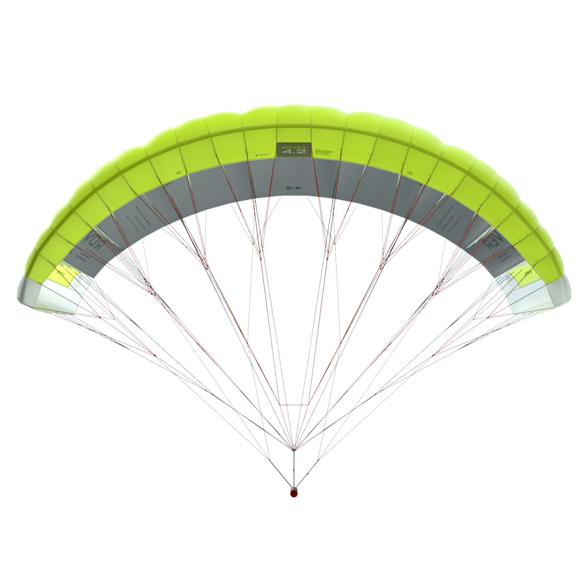 North Foil - Rover Parawing - Black / Lime - 2.4m - GearFreak