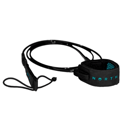 North Kiteboarding - Ankle Leash Straight Surf Leash - Black - O/S - GearFreak