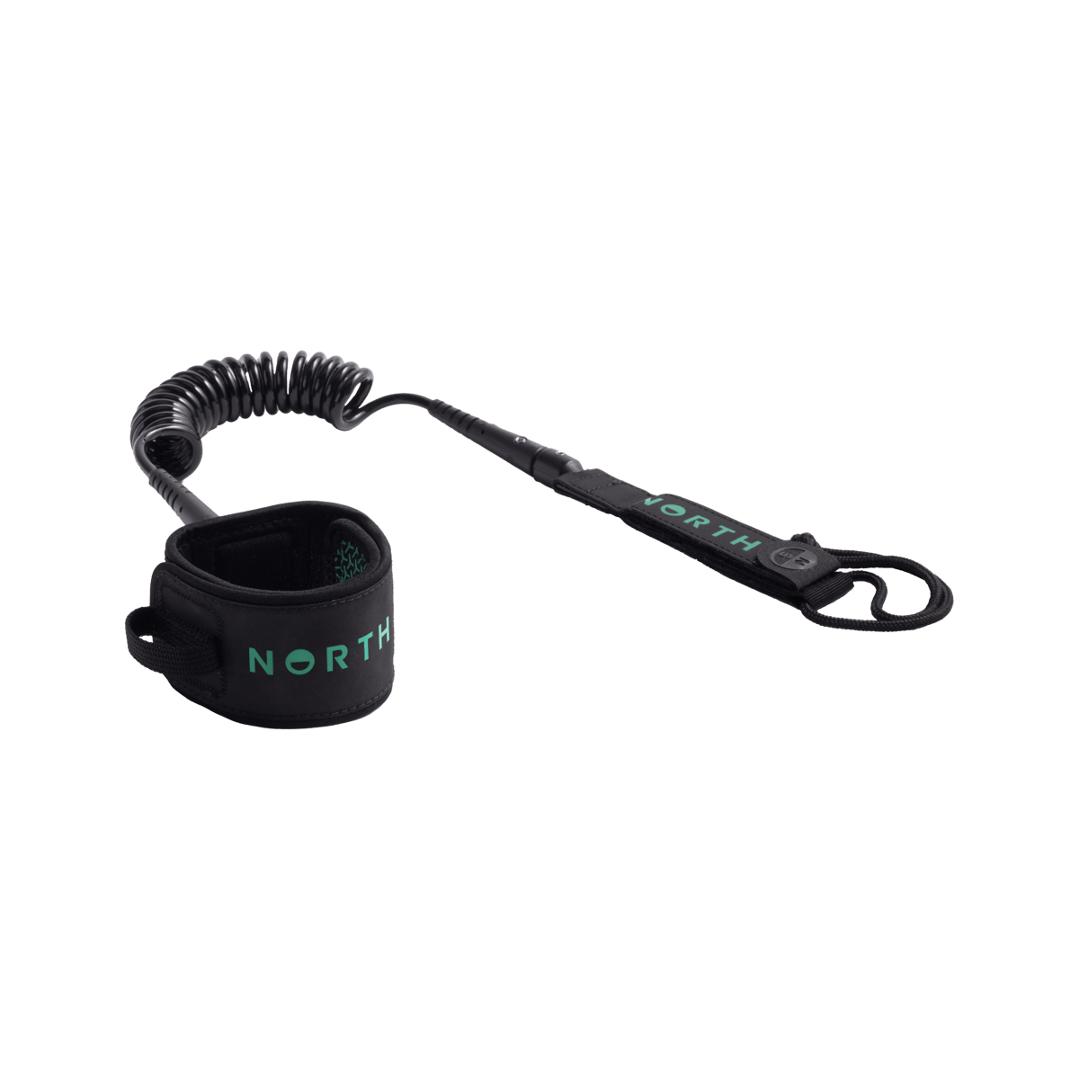 North Kiteboarding - Coiled Ankle Leash - Black - O/S - GearFreak