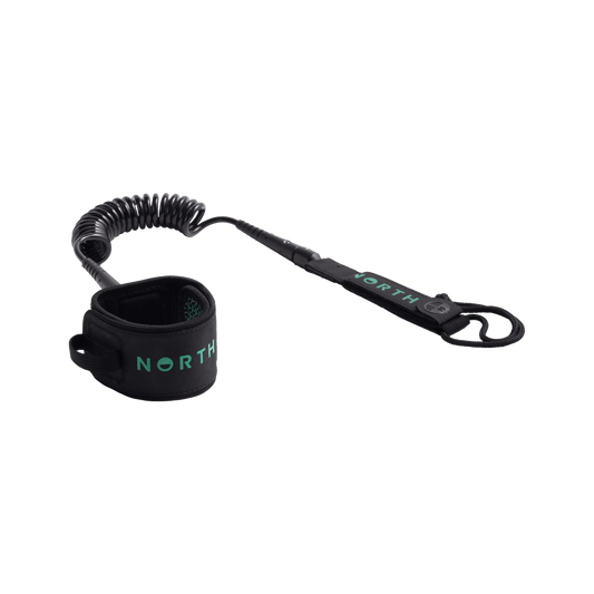 North Kiteboarding - Coiled Ankle Leash - Black - O/S - GearFreak
