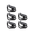 North Kiteboarding - Hyperflow Pinch Clamp set of 5 - Black - O/S - GearFreak