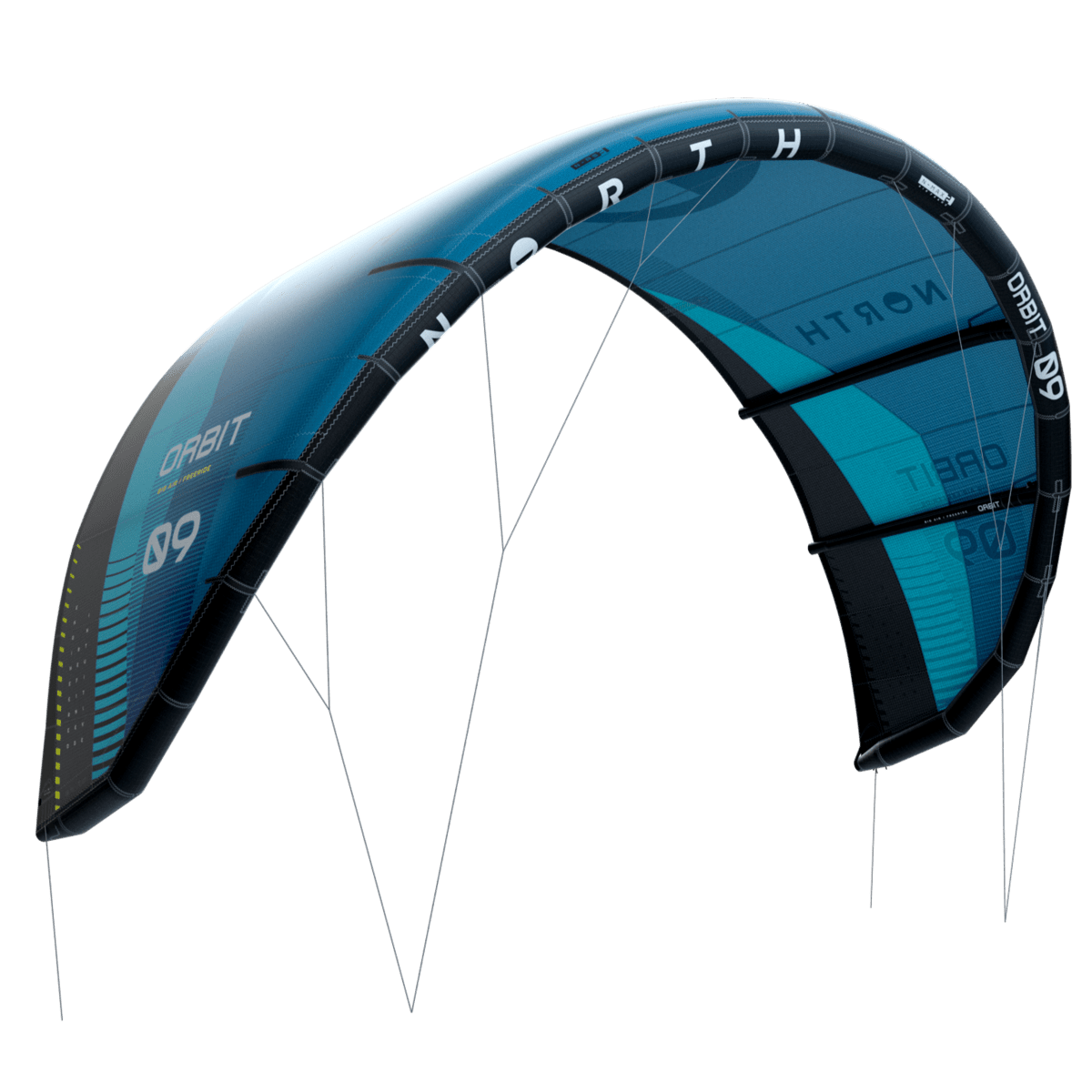 North Kiteboarding - Orbit Kite - Turquoise - 6m - GearFreak