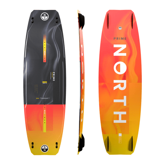 North Kiteboarding - Prime - Black/Orange Flash - 138x41cm - GearFreak