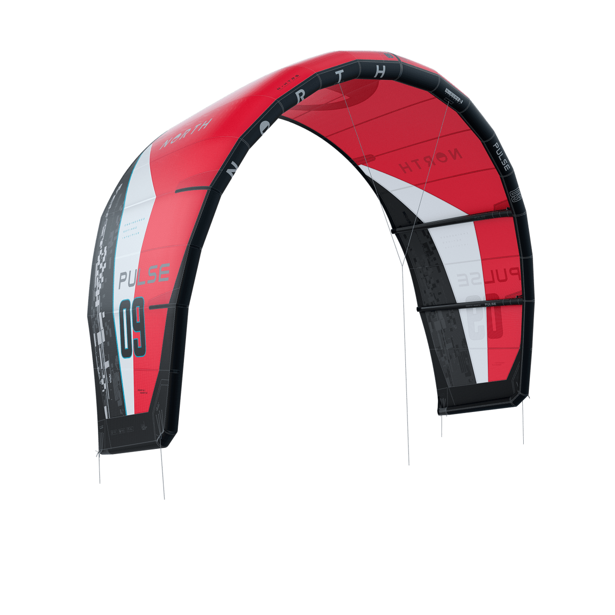 North Kiteboarding - Pulse - Rubine Red - 7m - GearFreak