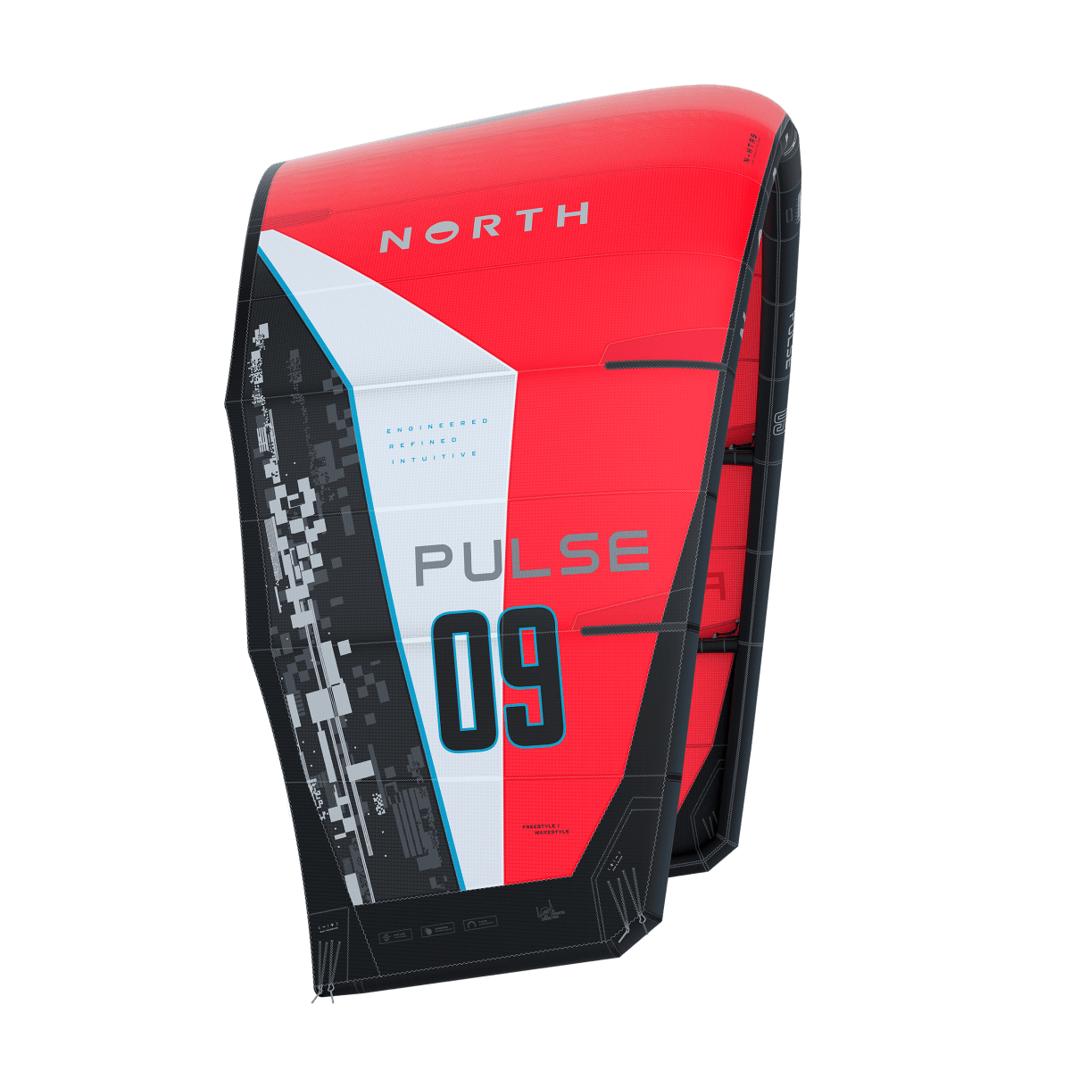 North Kiteboarding - Pulse - Rubine Red - 7m - GearFreak