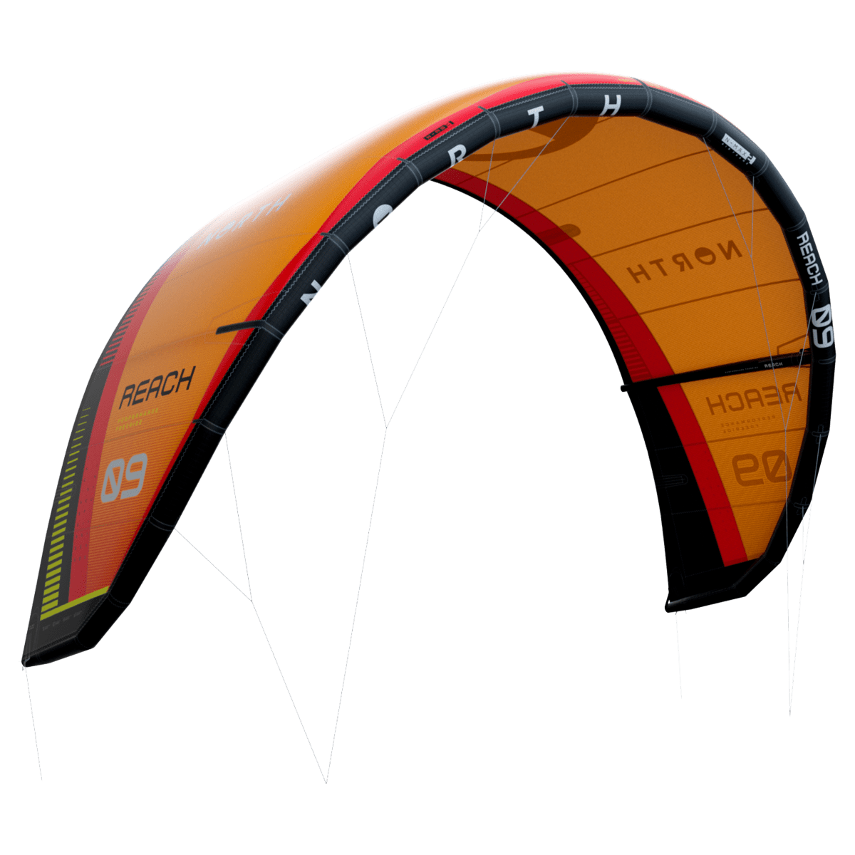North Kiteboarding - Reach Kite - Orange - 5m - GearFreak