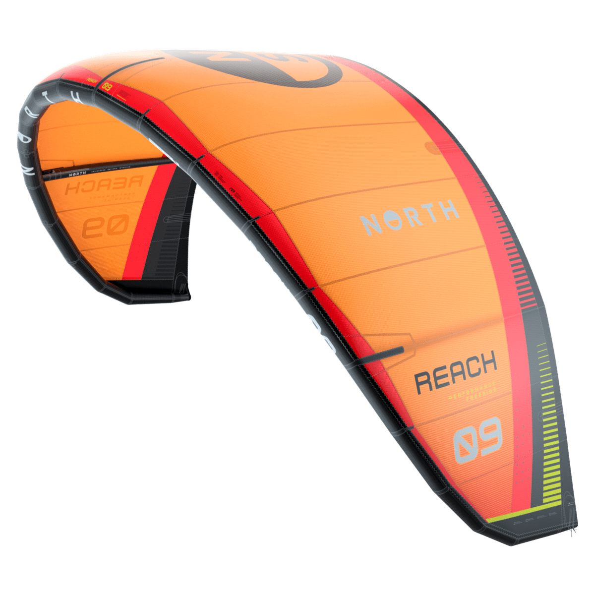 North Kiteboarding - Reach Kite - Orange - 5m - GearFreak