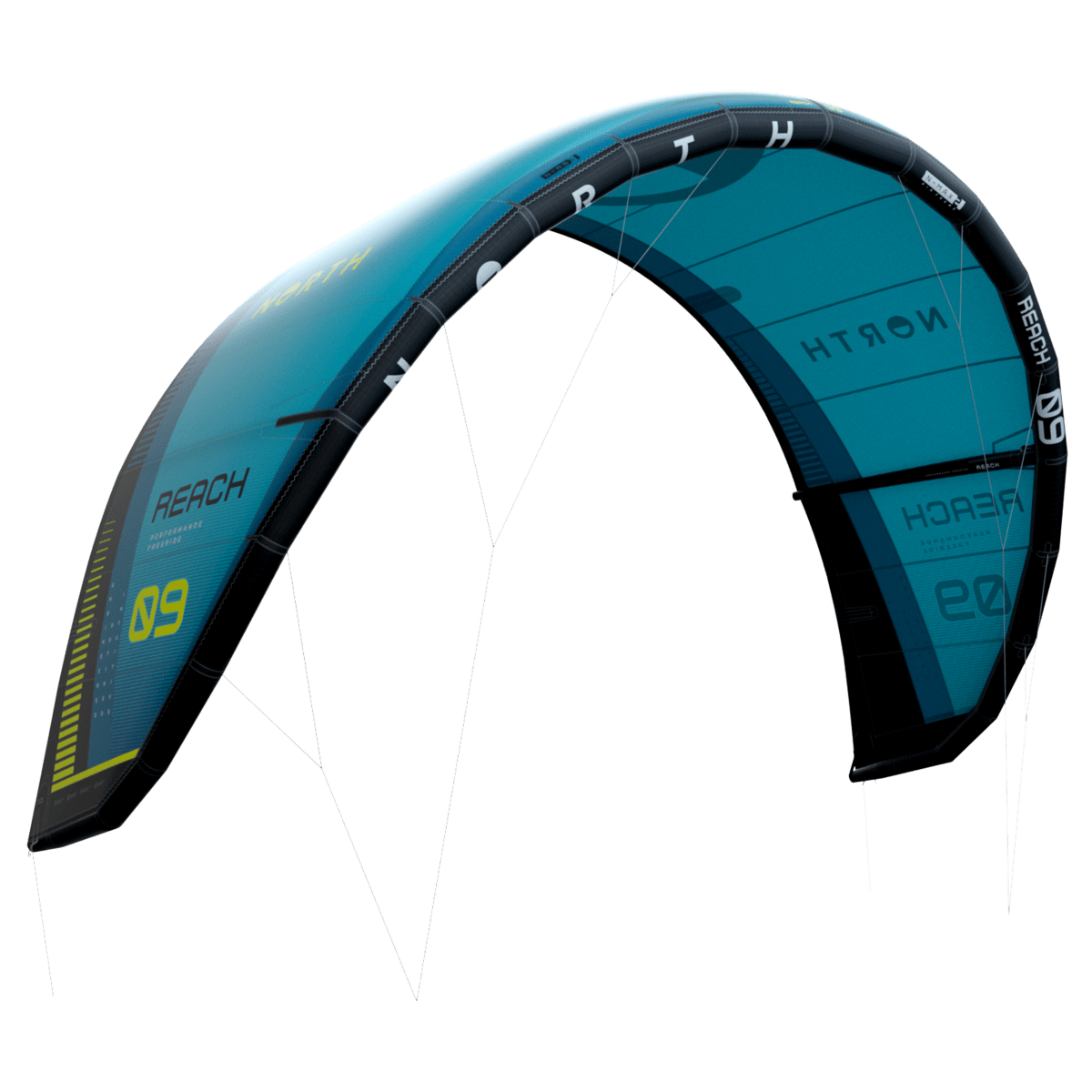 North Kiteboarding - Reach Kite - Turquoise - 6m - GearFreak