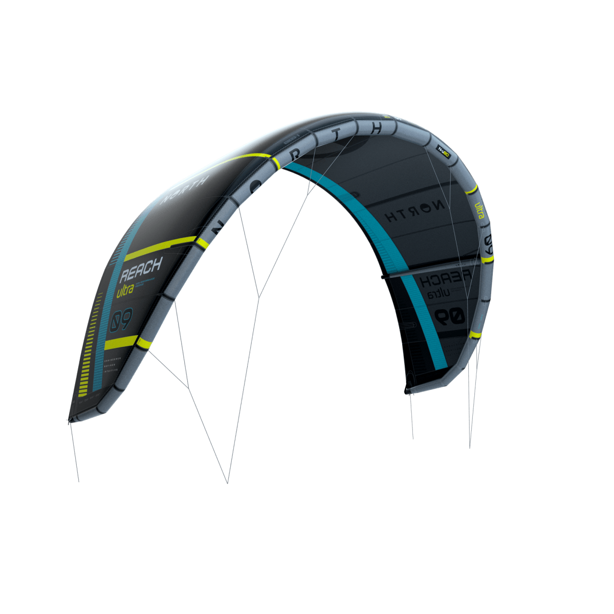 North Kiteboarding - Reach Ultra - Black - 7m - GearFreak