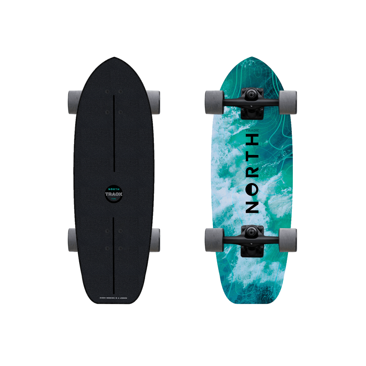 North Kiteboarding - Track Skate Board - Black - O/S - GearFreak