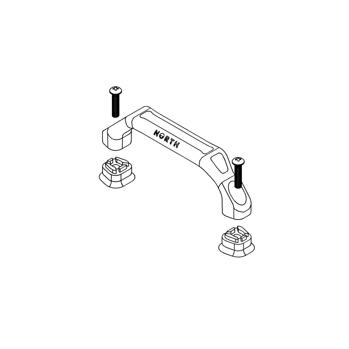 North Kiteboarding - TT handle extension - Black - 15mm - GearFreak