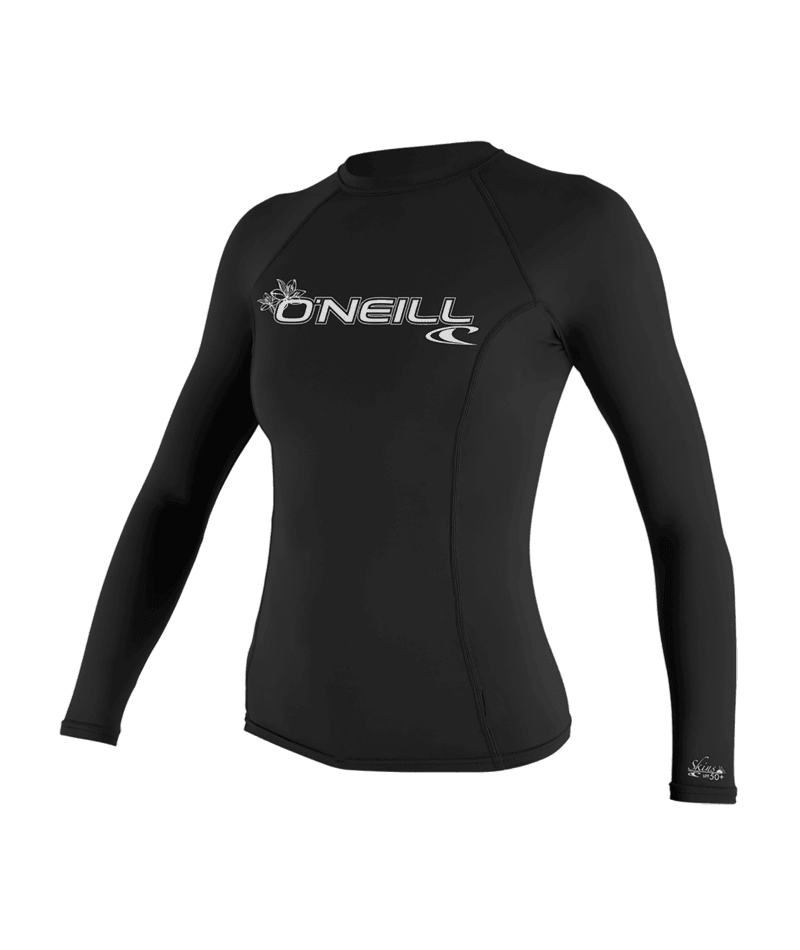 O'Neill Wms Basic Skins L/S Rash Guard Black - GearFreak