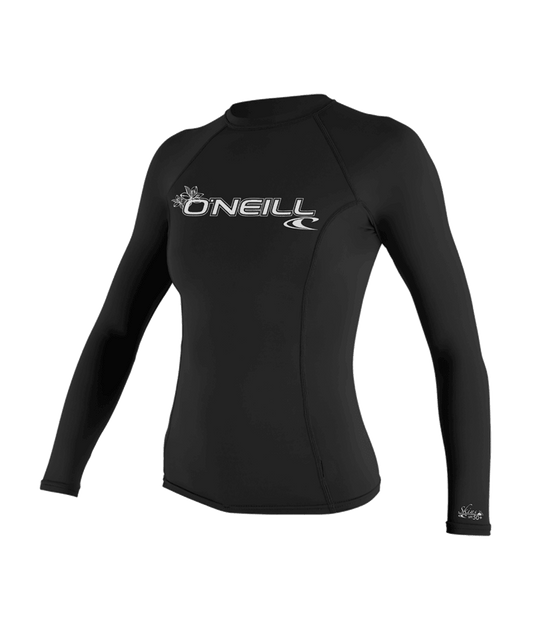 O'Neill Wms Basic Skins L/S Rash Guard Black - GearFreak