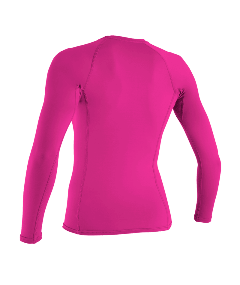 O'Neill Wms Basic Skins L/S Rash Guard Fox Pink - GearFreak