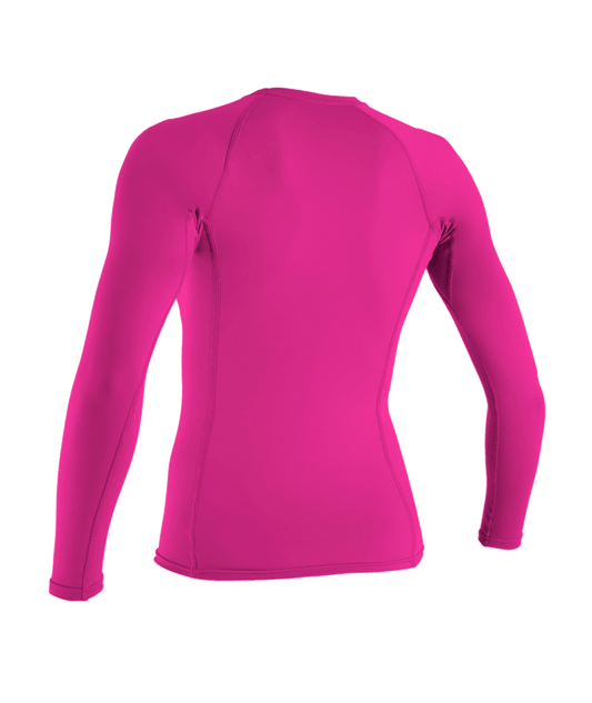 O'Neill Wms Basic Skins L/S Rash Guard Fox Pink - GearFreak