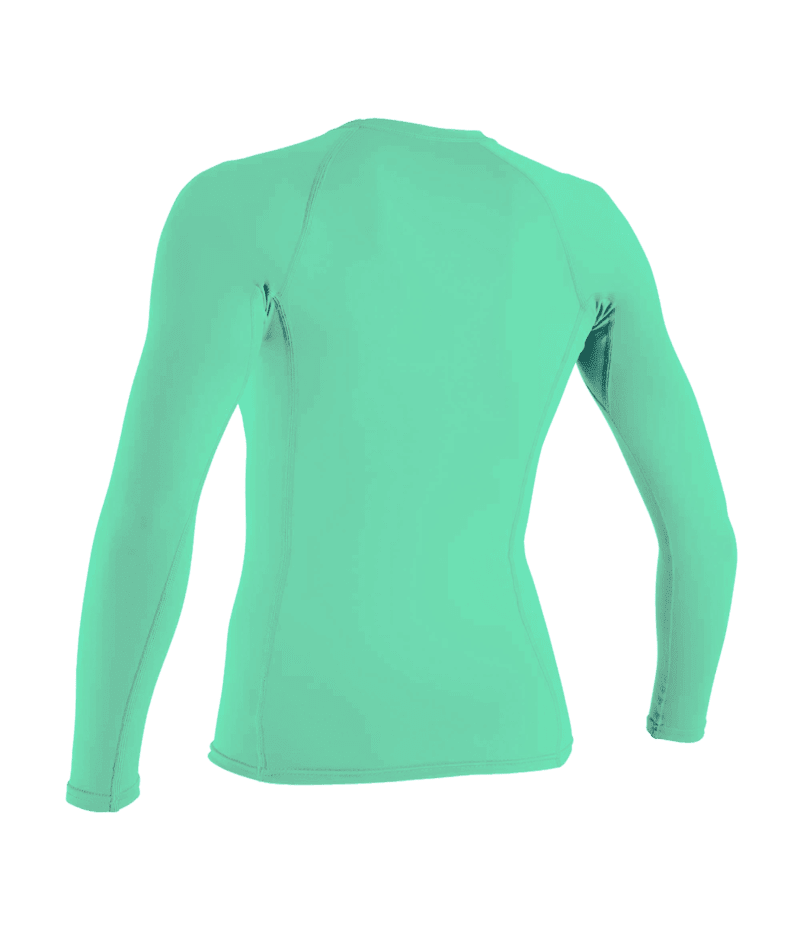 O'Neill Wms Basic Skins L/S Rash Guard Light Aqua - GearFreak