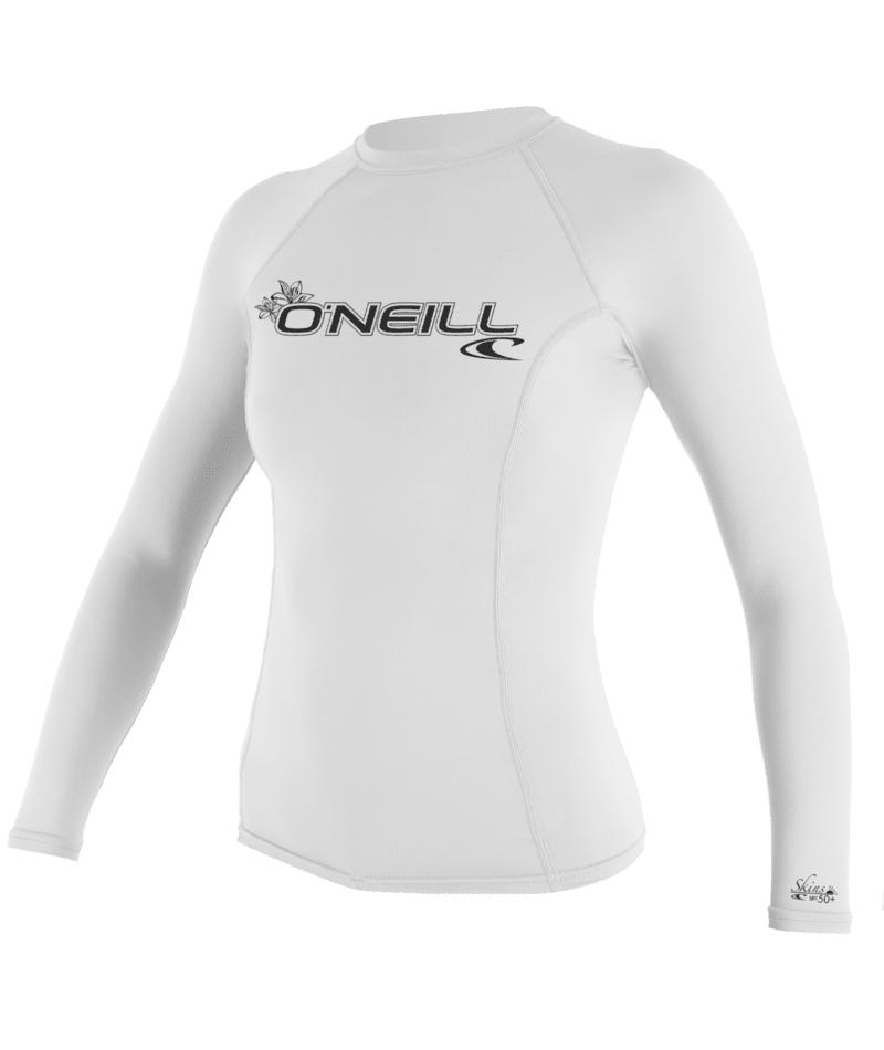 O'Neill Wms Basic Skins L/S Rash Guard White - GearFreak