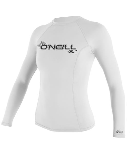 O'Neill Wms Basic Skins L/S Rash Guard White - GearFreak