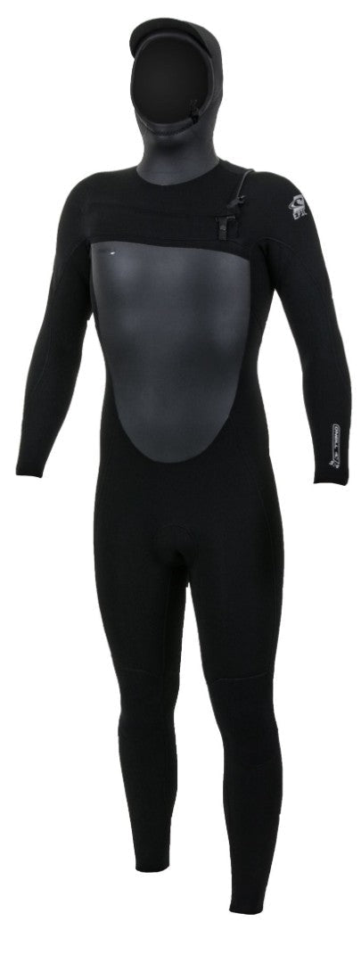 O'Neill - Epic 5/4 Chest Zip WHood Black/Black - GearFreak