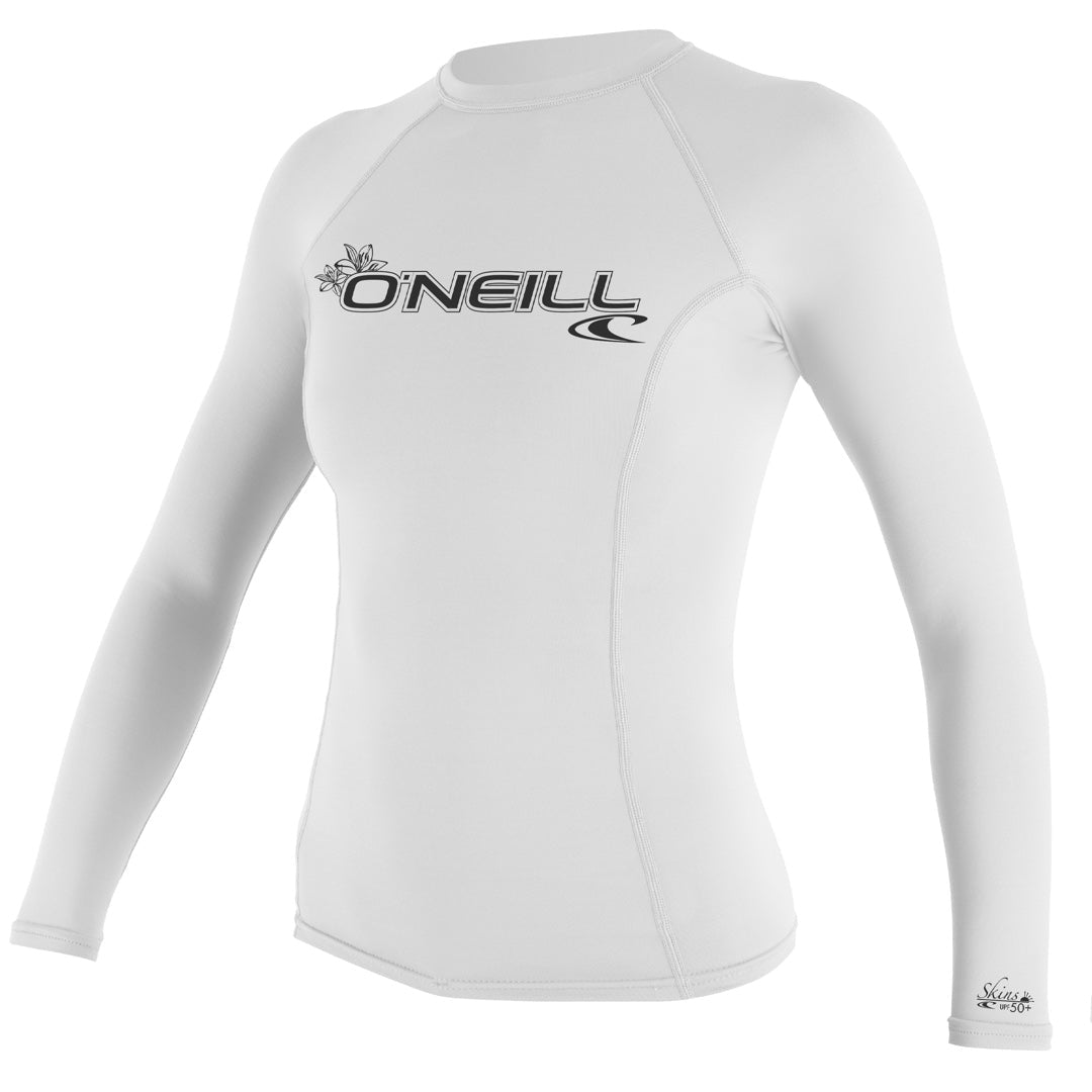 O'Neill - Wms Basic Skins L/S Rash Guard White - S - GearFreak