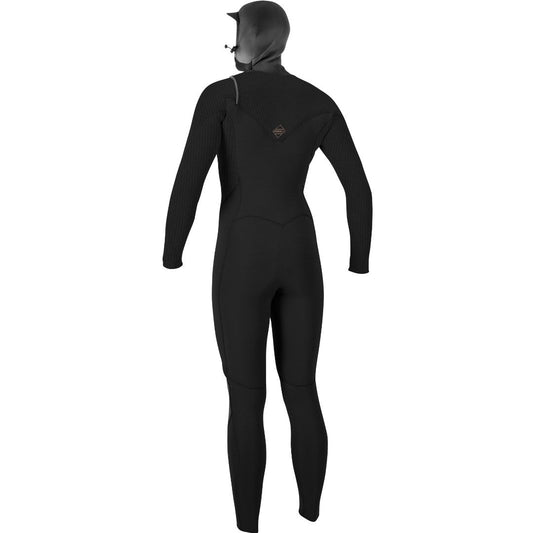 O'Neill - Wms Hyperfreak 5/4+ Chest Zip with Hood Black - 36/S - GearFreak