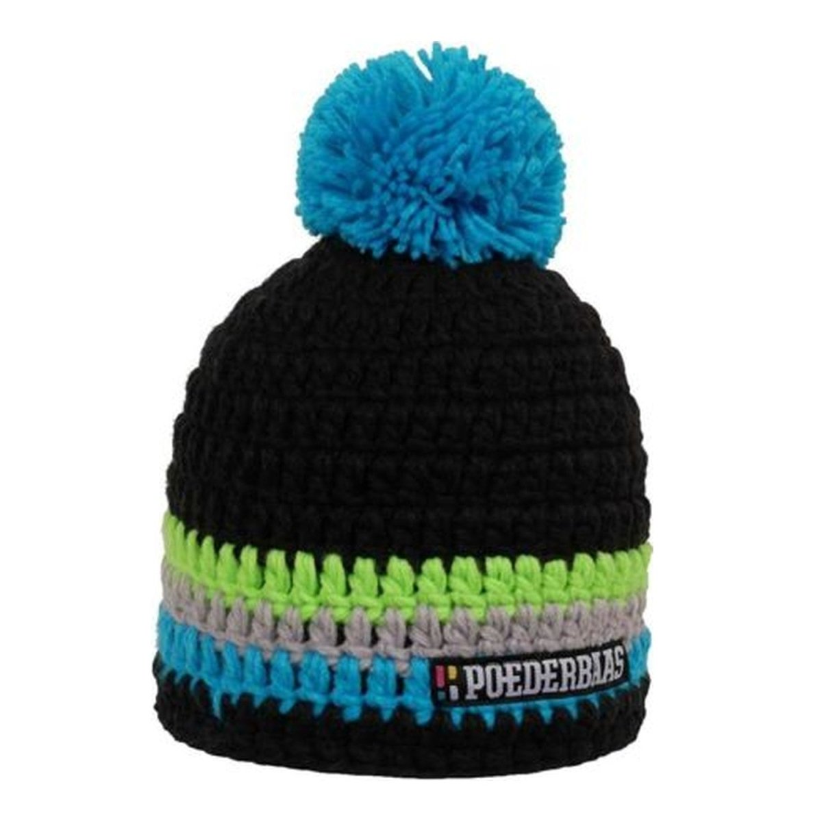Poederbaas - Pompon - Blauw Zwart Groen Grijs - GearFreak