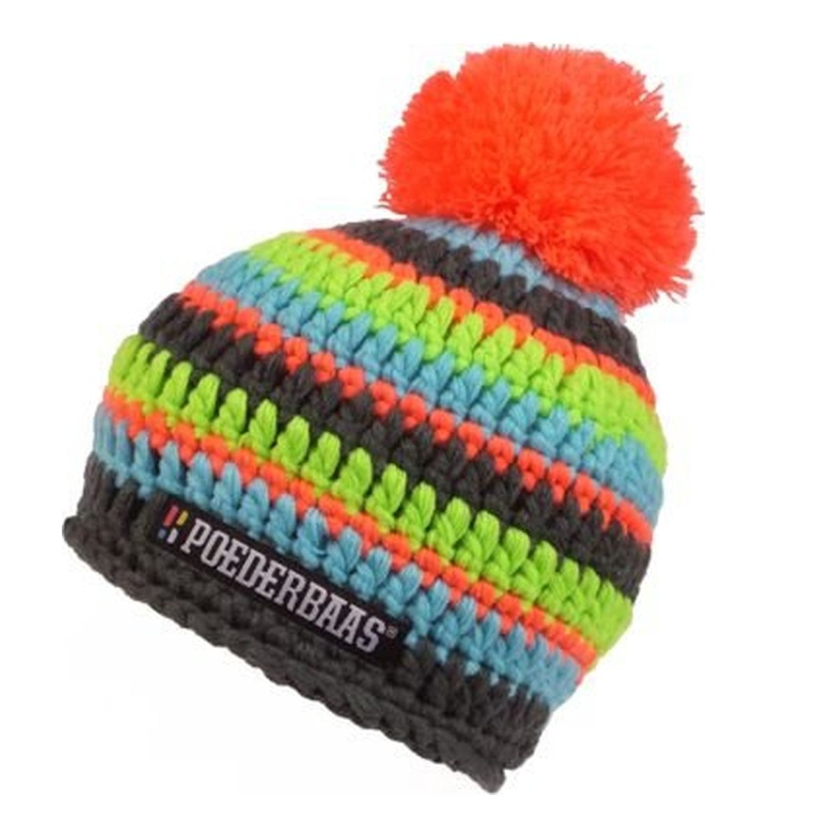 Poederbaas - Pompon - Grijs Roze Blauw Groen - GearFreak