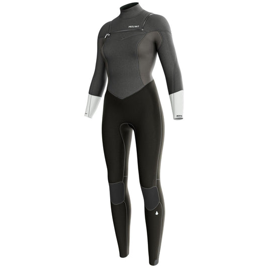 Prolimit Fire Steamer Freezip 3/2 - Black/Grey/Silver - voorkant