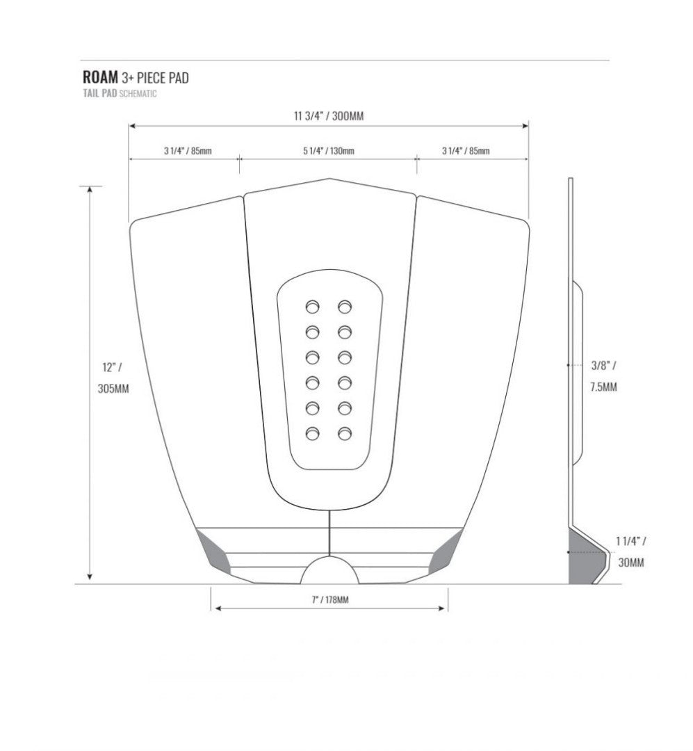 Roam - Roam 3 Piece+ Tail Pad Blue - GearFreak