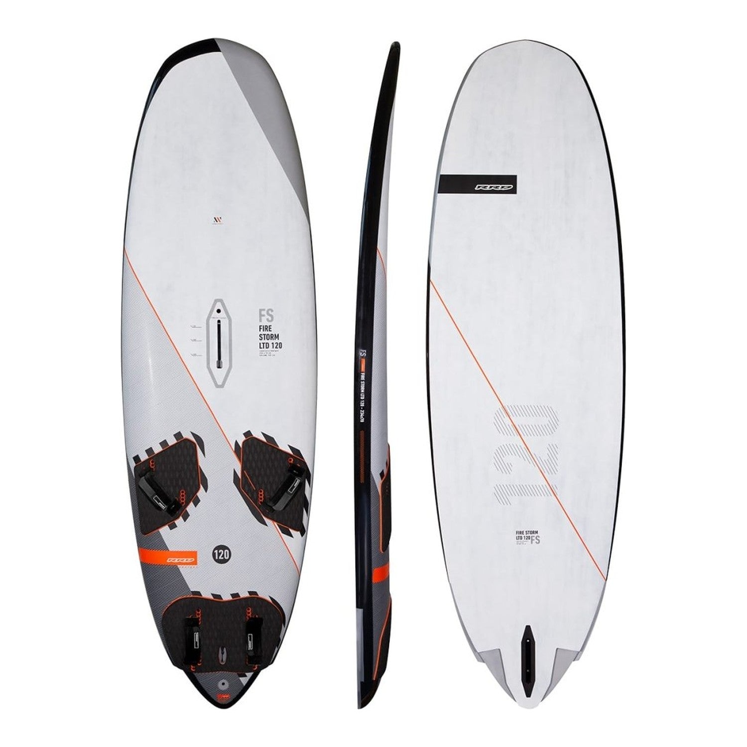 RRD Firestorm LTD Y28 windsurfboard - dek, zijkant en onderkant