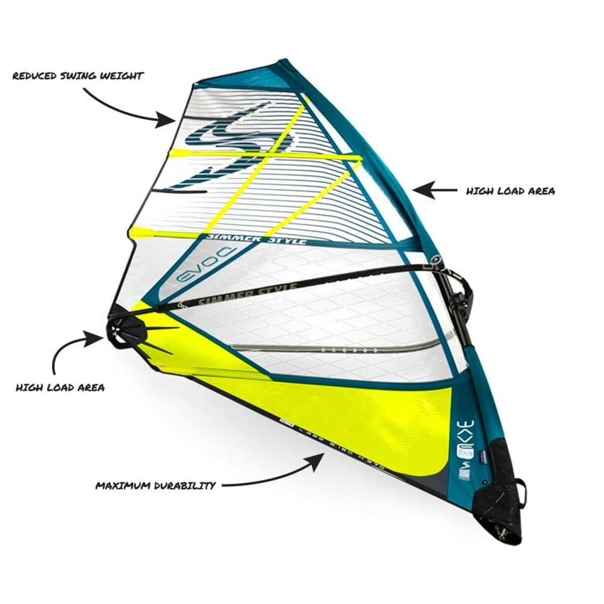 Simmer Style - Evoq 2025 - White/Bold Yellow - GearFreak
